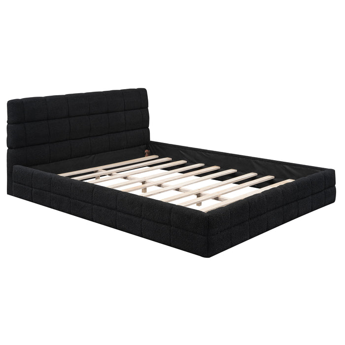 Upholstered Platform Bed With Headboard