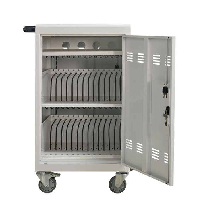 Mobile Charging Cart Station For Chromebook, Tablet And Laptop Computer With Power Strip Included