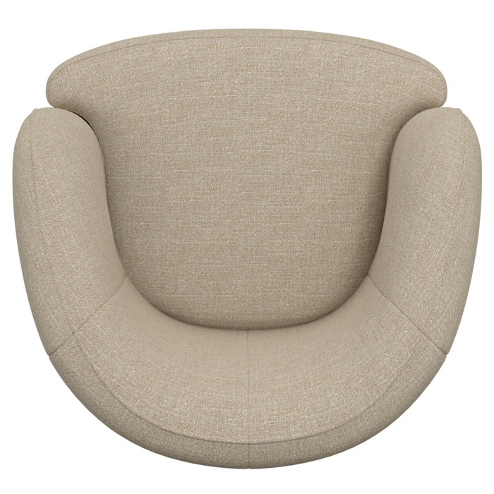 Swivel Accent Chair With Sculptural Base