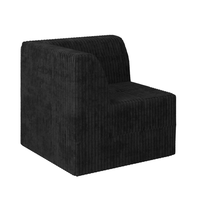 Modern Minimalist Corduroy Corner Sofa Sleeper