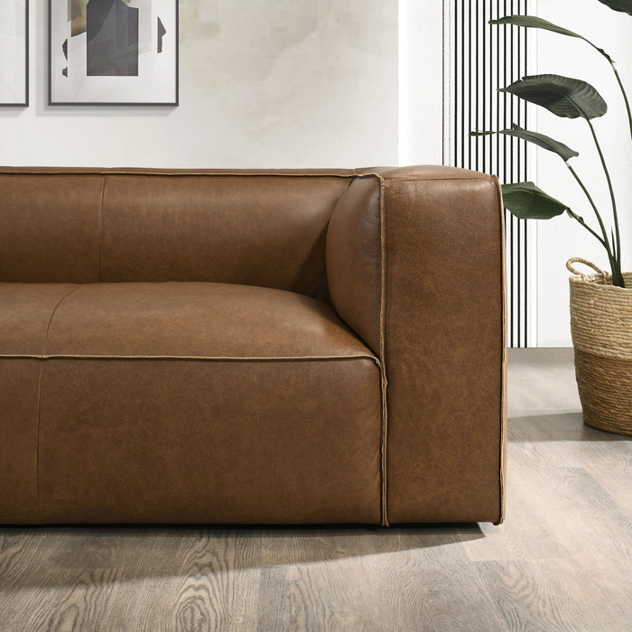 Colton - Sofa With Corner Blocked Frame - Tan