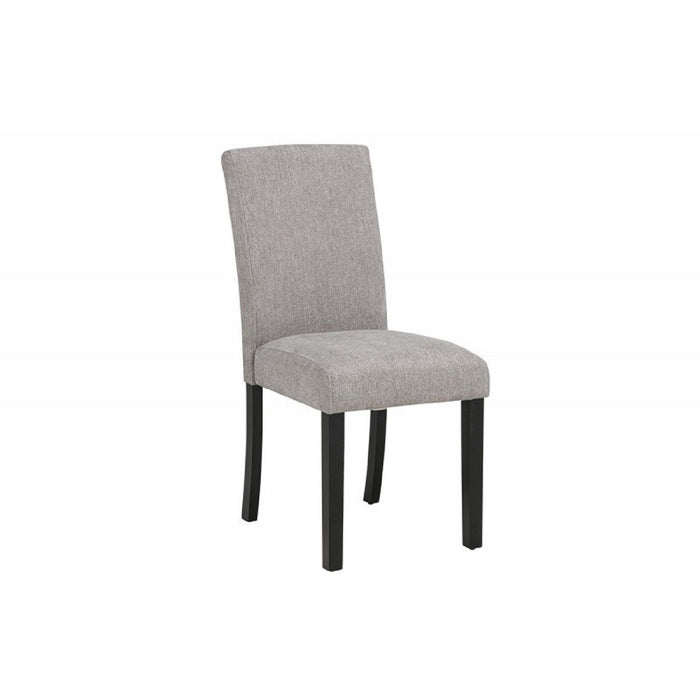 Upholstered Dining Room Kitchen Side Chairs (Set of 2) - Black / Gray