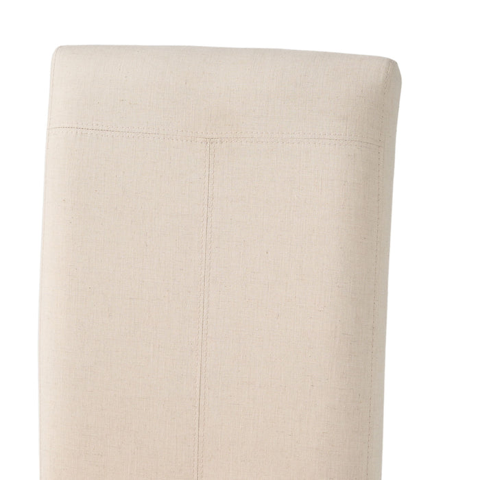 Pertica - Dining Chair Contemporary Design Wood Fabric - Natural