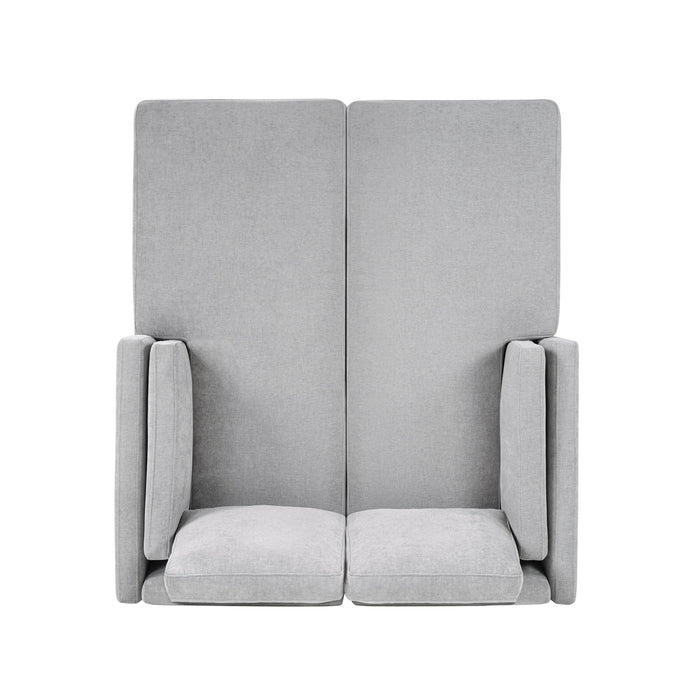 Chaise Lounge Sofa Bed With Dual Layer Armrests For Living Room