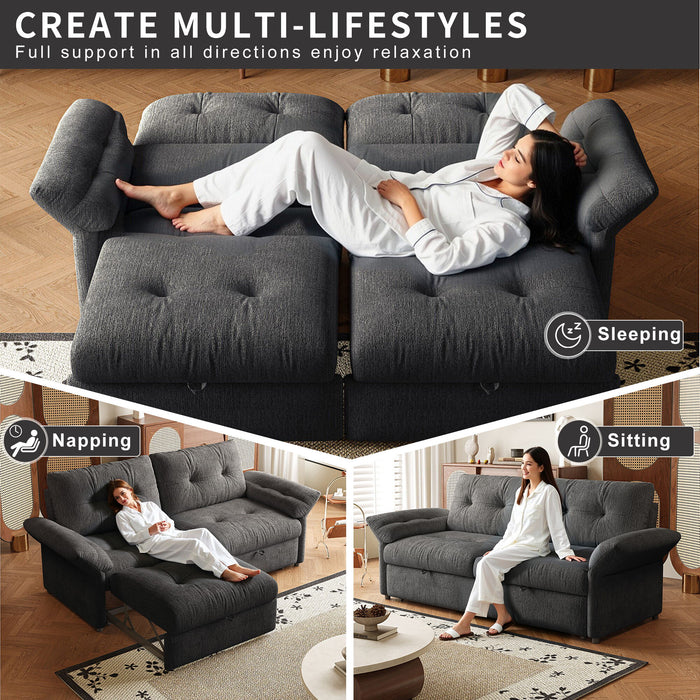 Sofa Bed, 2 In 1 Design For Living Rooms