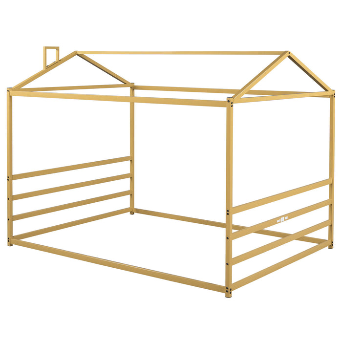 Metal House Shape Platform Bed