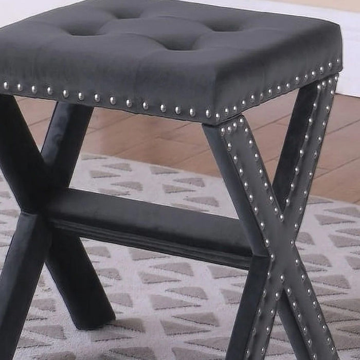 Upholstered Accent Bench With Nailhead Trim