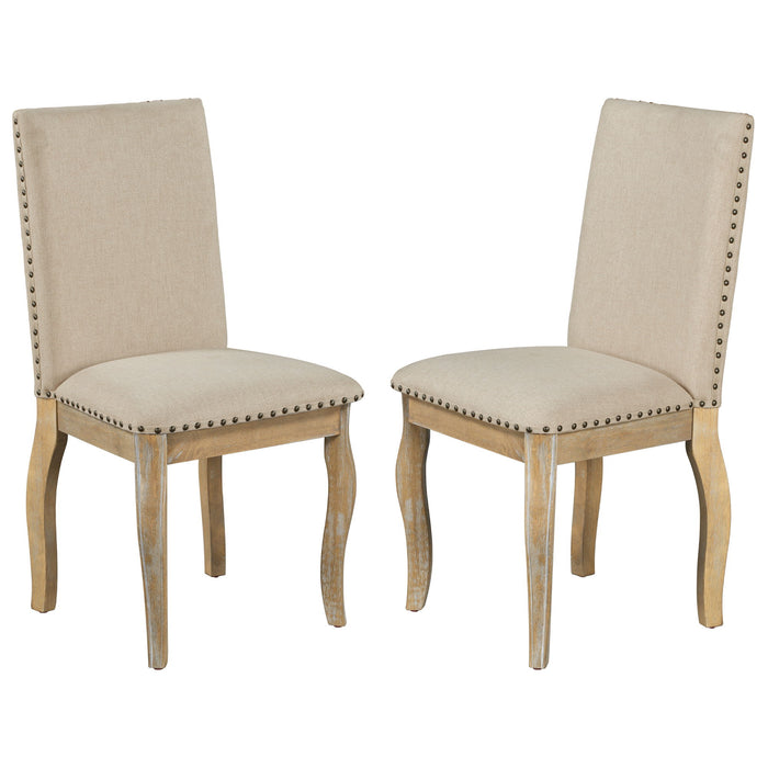 Upholstered Dining Chairs With Nailhead (Set of 2)