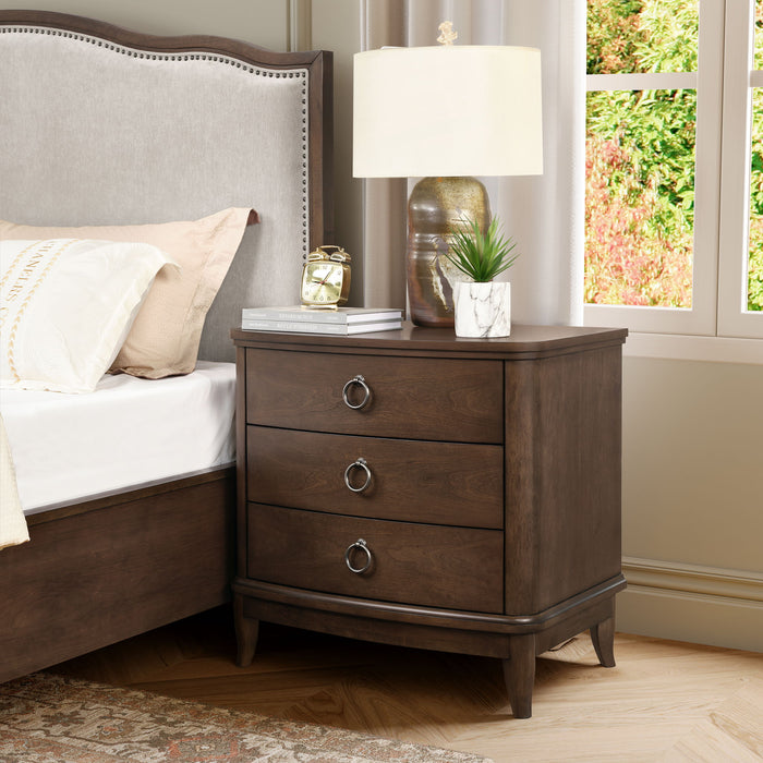 Bellevue - 3-Drawer Nightstand - Whiskey Brown