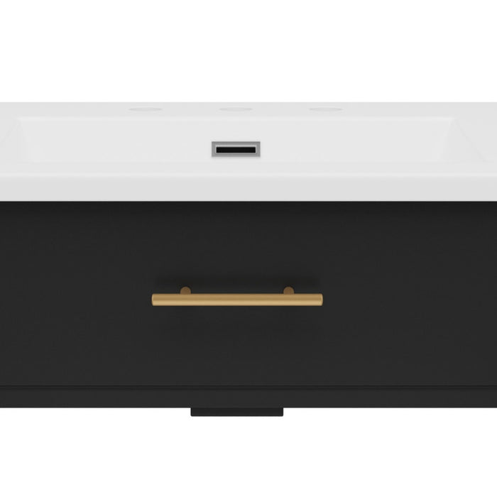 Bathroom Vanity With Sink, Soft Close Doors And Adjustable Shelf