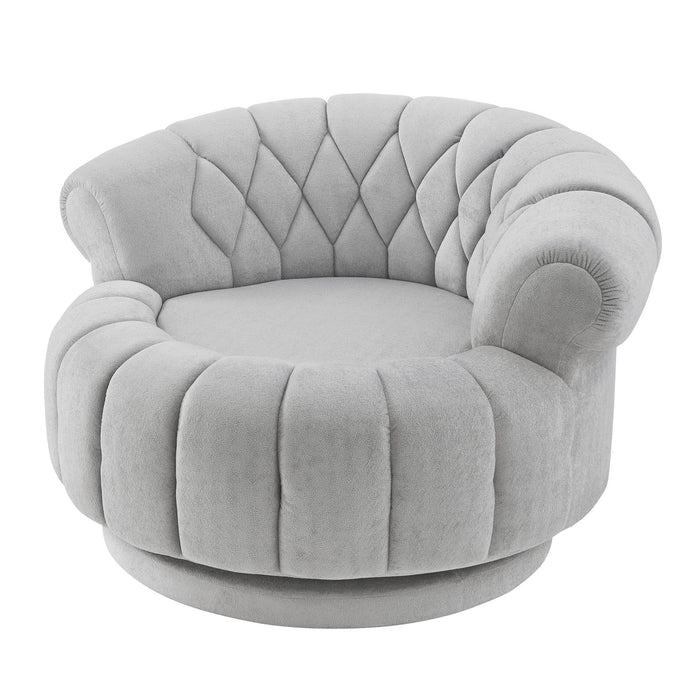 Round Swivel Accent Chair With Rotation