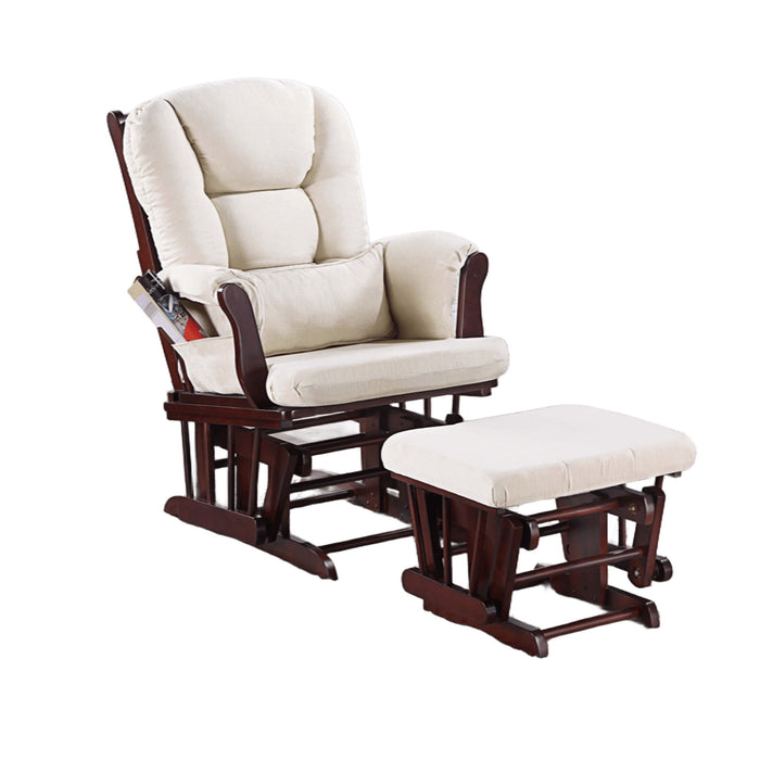 Upholstered Glider Chair With Ottoman