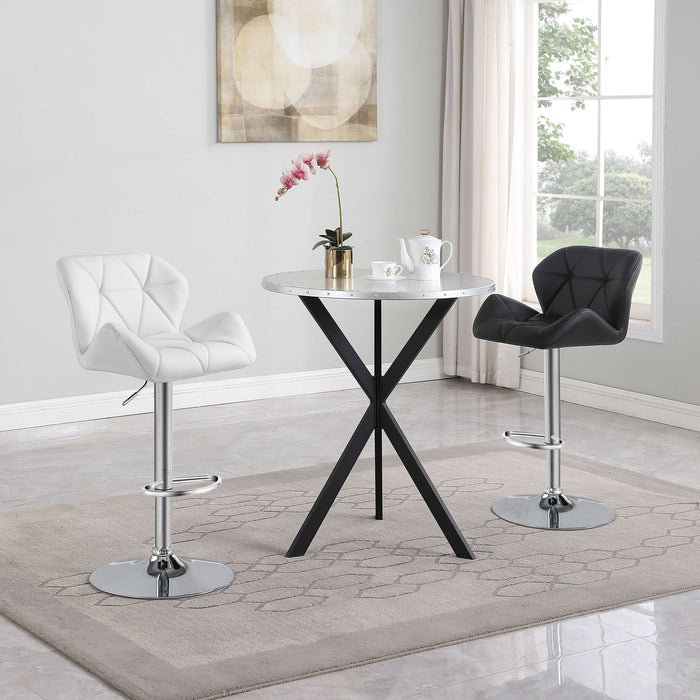 Adjustable Bar Stool With Height-Adjustable Base (Set of 2)