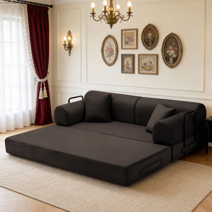 Convertible Sleeper Sofa Bed, Floor Lounge Couch For Living Room