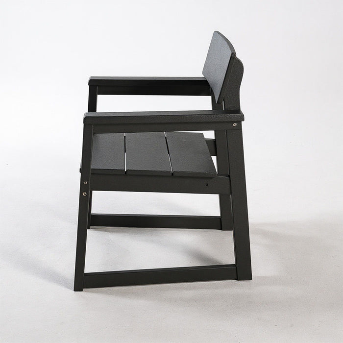 5 Piece Outdoor Dining Set, Table With Umbrella Hole And 4 Armrest Chairs