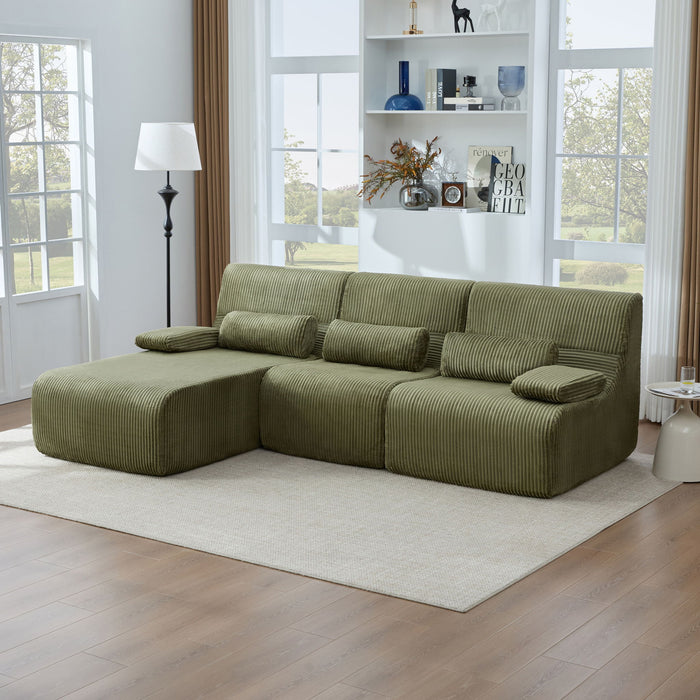 Oversized Sectional Sofa, Living Room Seating With Modular Design
