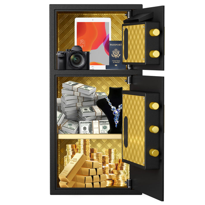 Large Double Door Coin Operated Safe, Digital Security Safe With Fireproof And Waterproof Bag