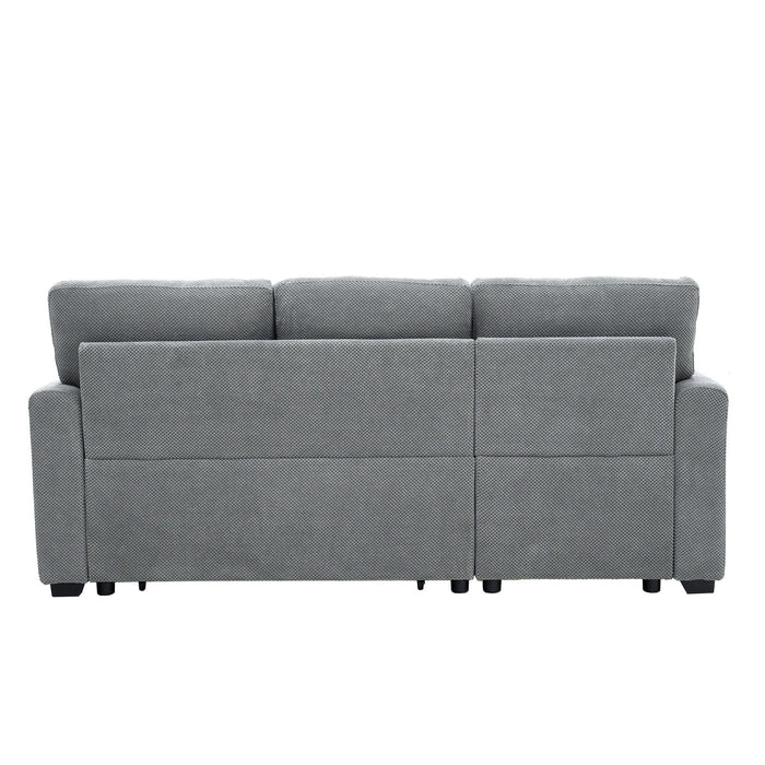 Sleeper Sectional With Pull Out Bed, Reversible Chaise