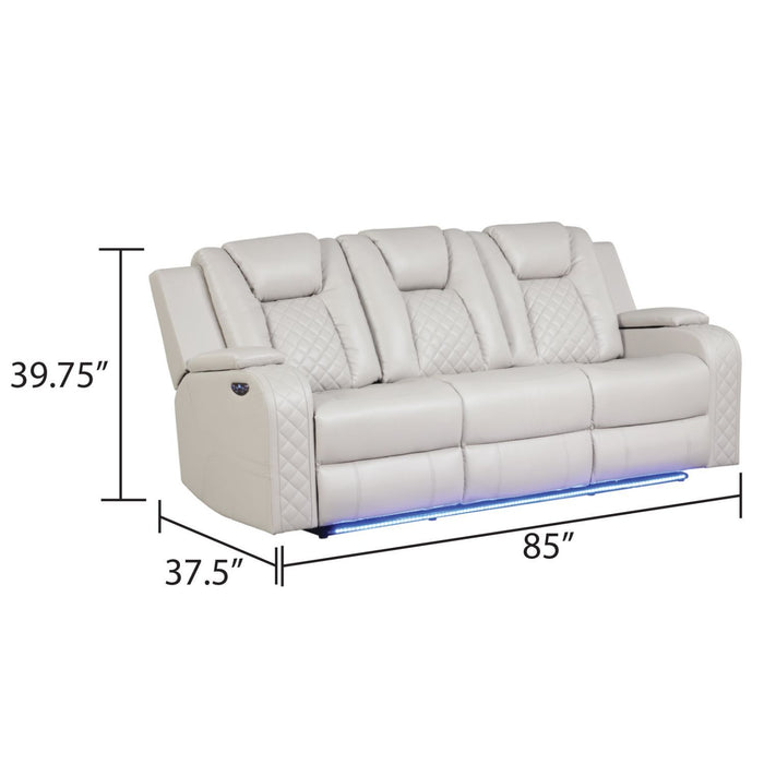 Benz - Power Reclining Sofa With LED Lighting