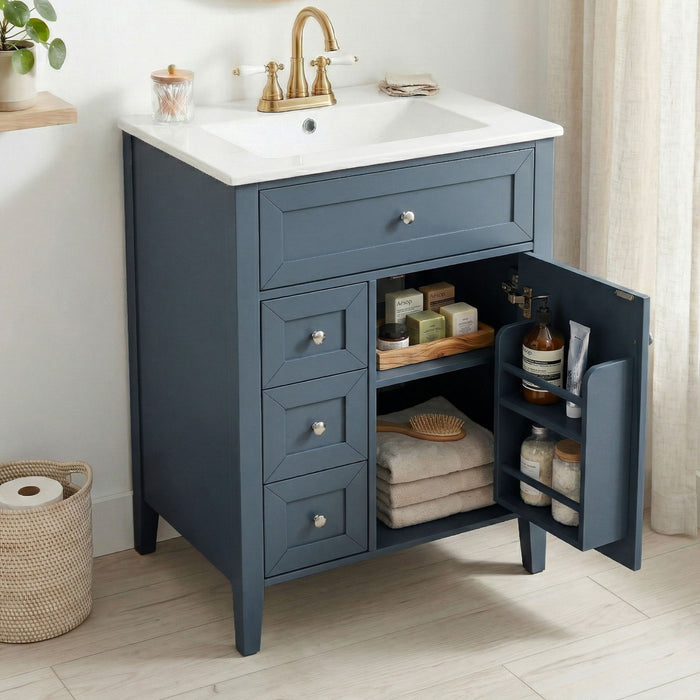 Bathroom Vanity With Sink, Soft Closing Cabinet