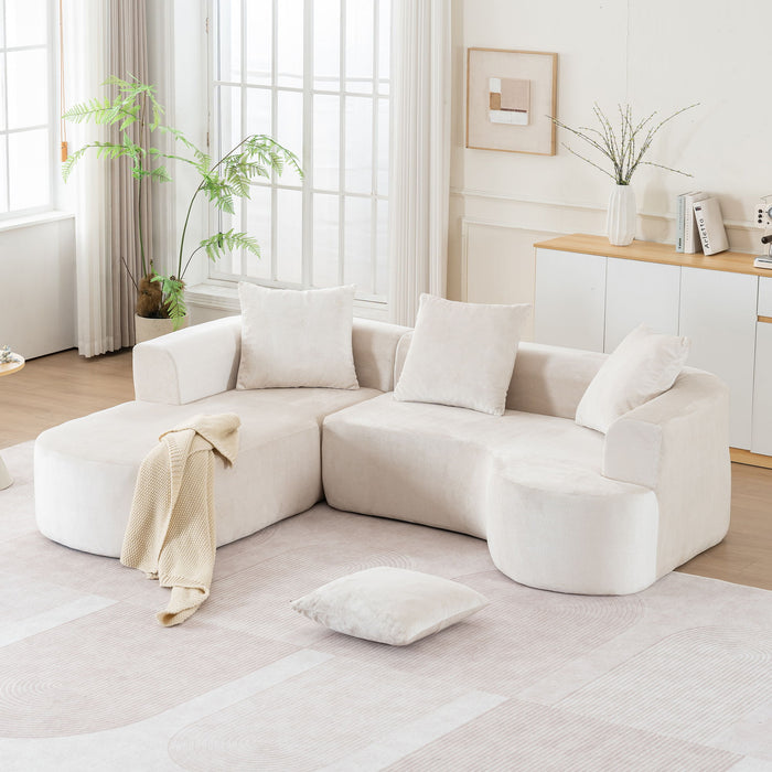 Modular Sectional Sofa With L Shape Chaise With Deep Seat