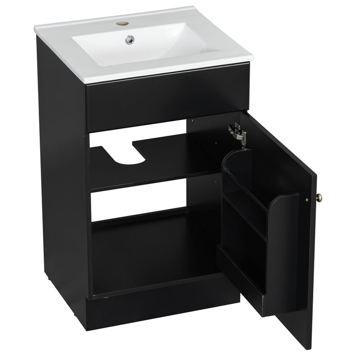 Bathroom Vanity With Sink, Cabinet With Adjustable Shelf