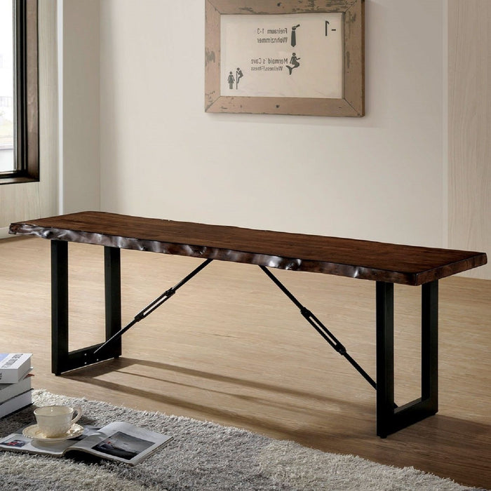 U - Shape Bench With 2 Tone - Black / Walnut