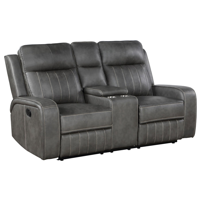 Forrest - 2 Piece Motion Reclining Sofa Set - Gray