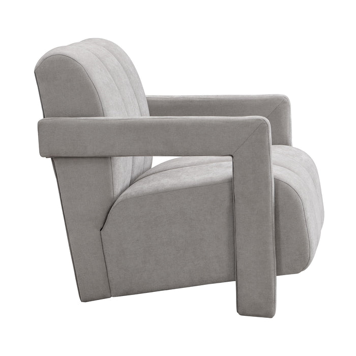 Modern Minimalist Leisure Armchair With L Shaped Armrests