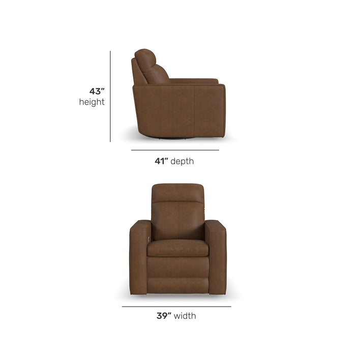 Dutch - Power Swivel Gliding Recliner With Power Headrest, Lumbar, Heat & Massage