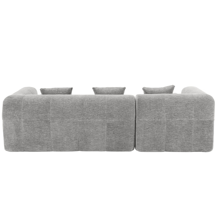 Sectional Free Combined Sofa With 2 Side Pockets