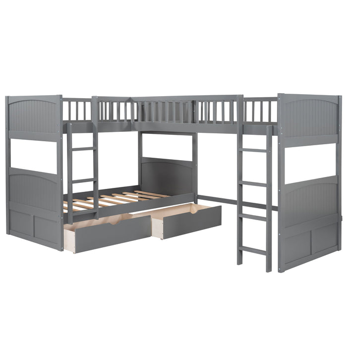 Bunk Bed With Loft And 2 Drawers