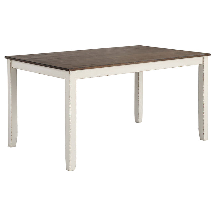 Ebers - 7 Dining Set With 2 Tone Upholstered Chairs - Vanilla White