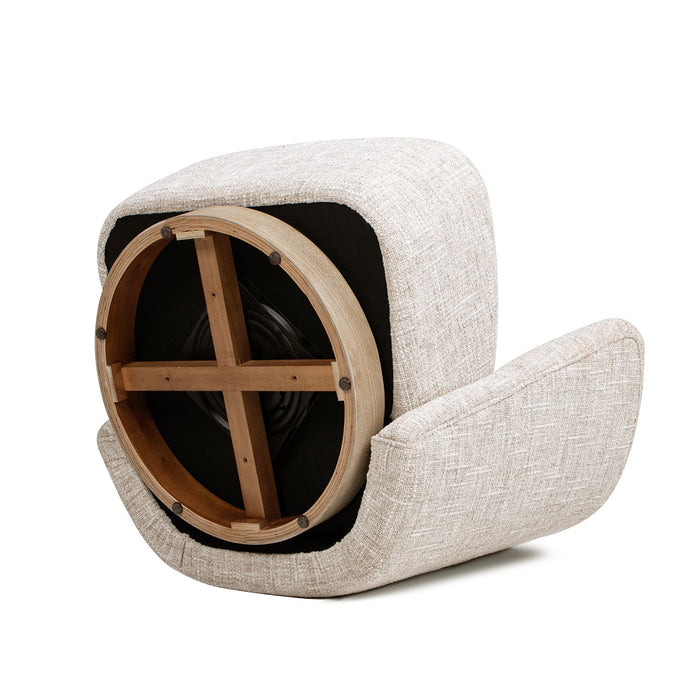 Miranda - Armless Swivel Accent Chair - Natural Gray