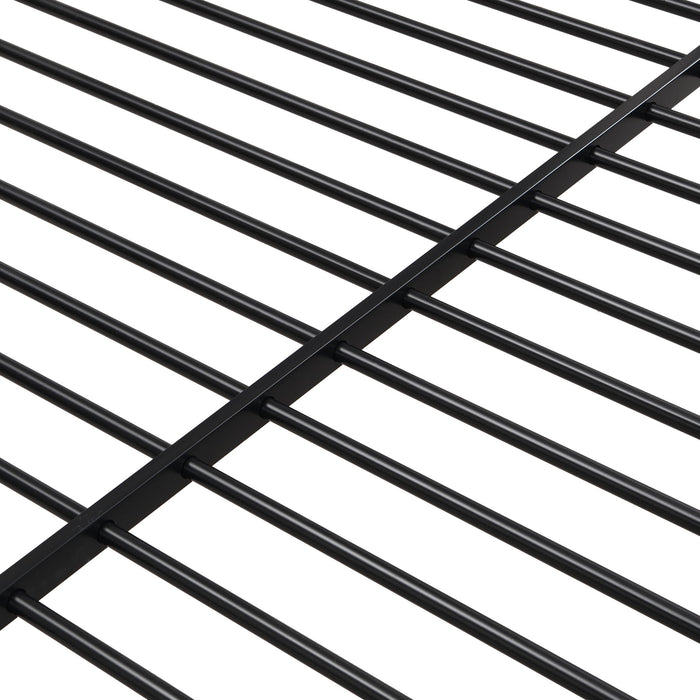 Twin Over Full Bunk Bed With Large Under-Bed Storage - Black