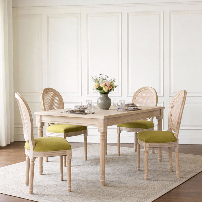 French Country Dining Chairs & Round Back (Set of 2)