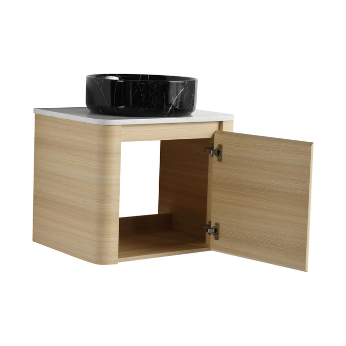 Mounted Bathroom Vanity & Art Sink & 2 Soft Close Doors