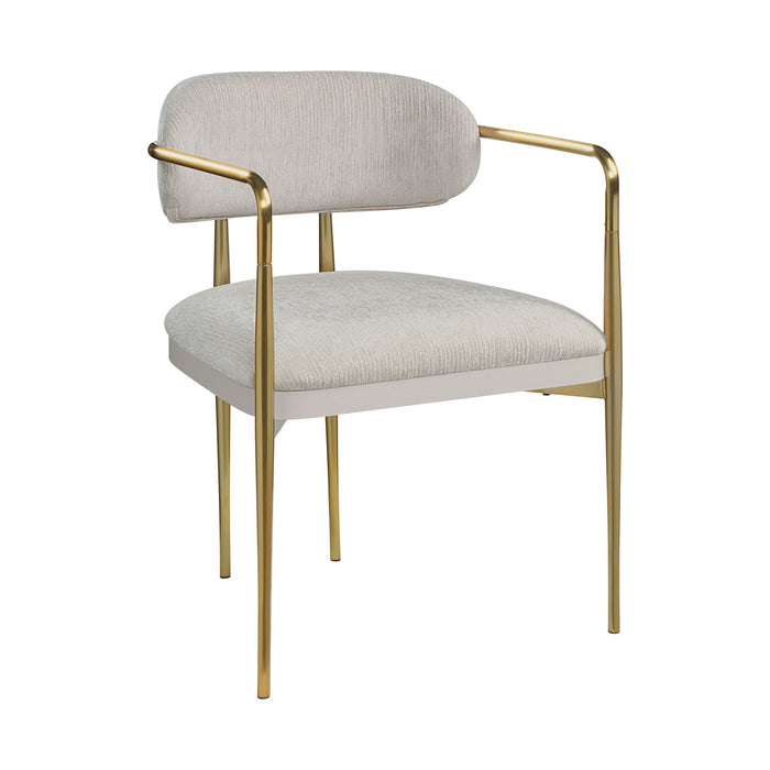 Zayn - Arm Chair (Set of 2) - Beige / Gold