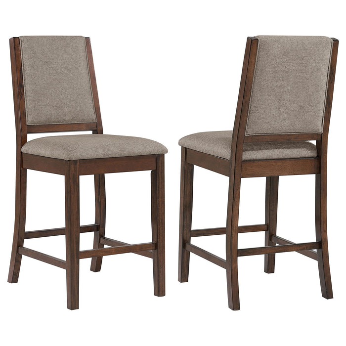 Allen - Upholstered Counter Chair (Set of 2) - Oak