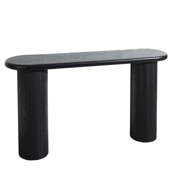 Fluted Cylinder Console Table - Black