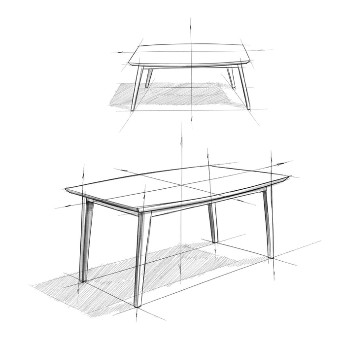 Draper - Dining Table, Rectangular Top