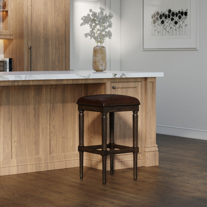 Square Stool With Upholstered Seat