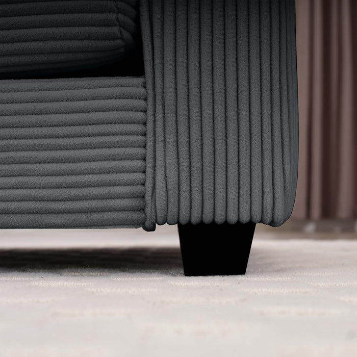 Modern 2 Seater With 4 Pillows, Upholstered Deep Seating Loveseat