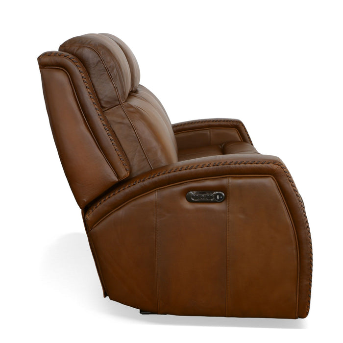 Mustang - Power Sofa With Power Headrest - Rust