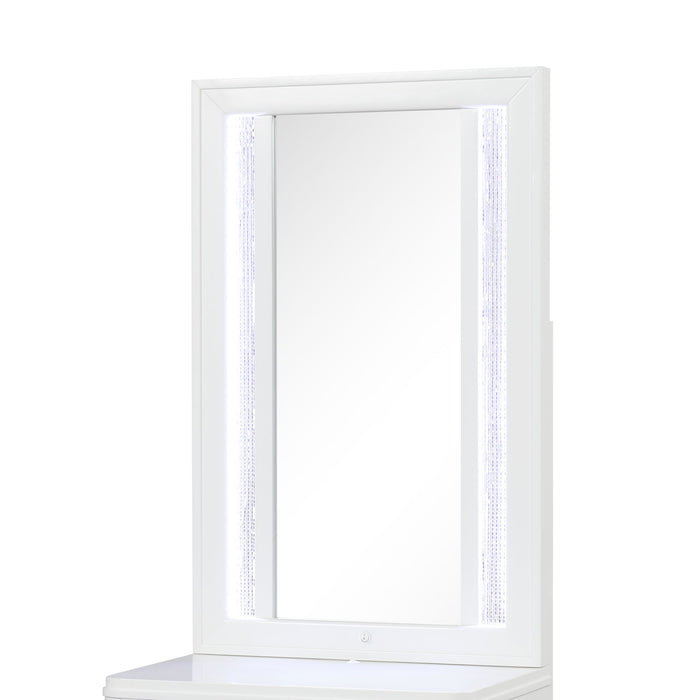 Abigale - Nightstand Top Mirror With LED Lighting (Only Mirror Top) - White