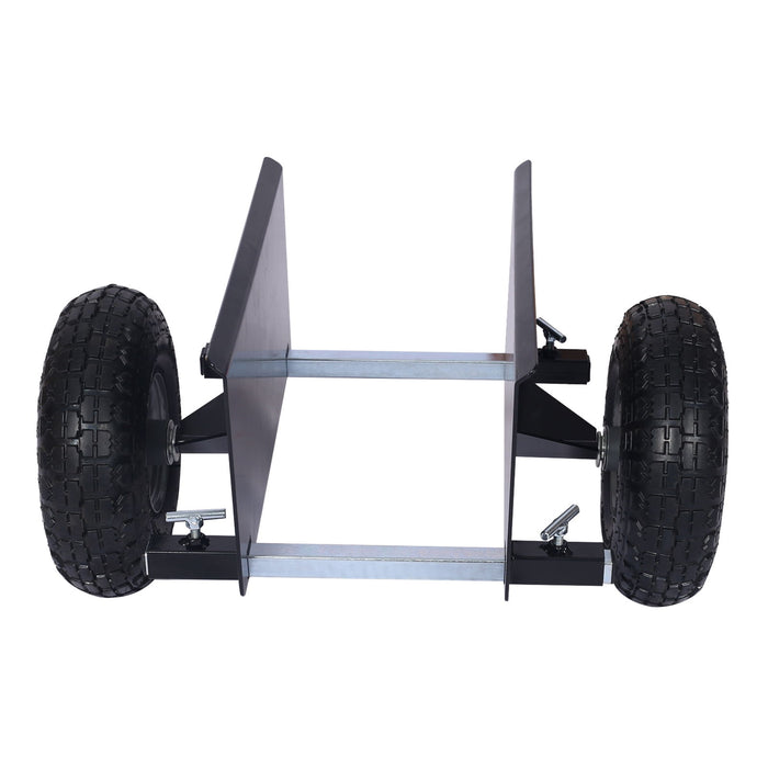 Heavy Duty 600Lb Panel Dolly With 10In. Pneumatic Wheels Alloy Steel - Black