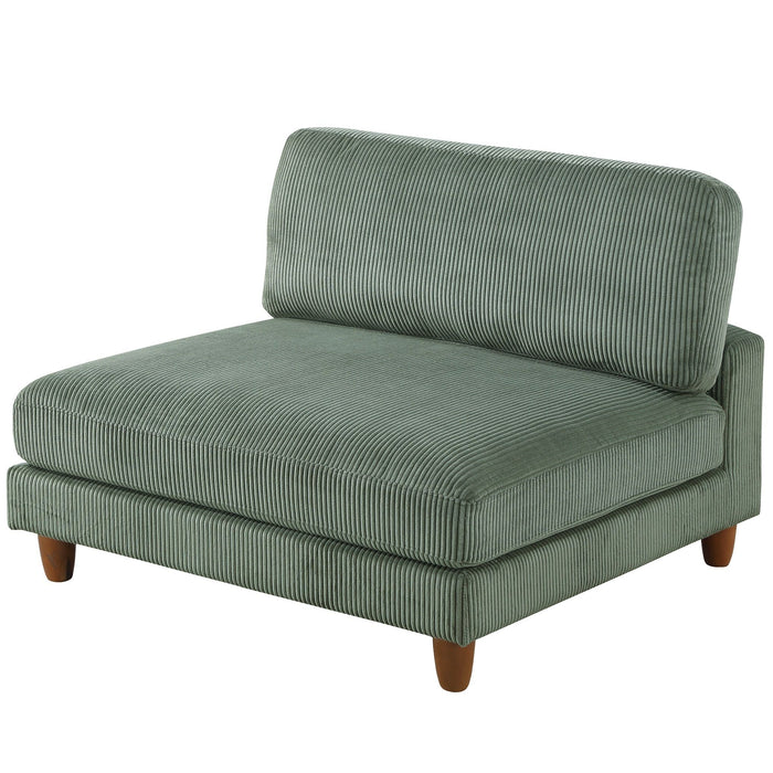 Armless Chair For Living Room - Sage