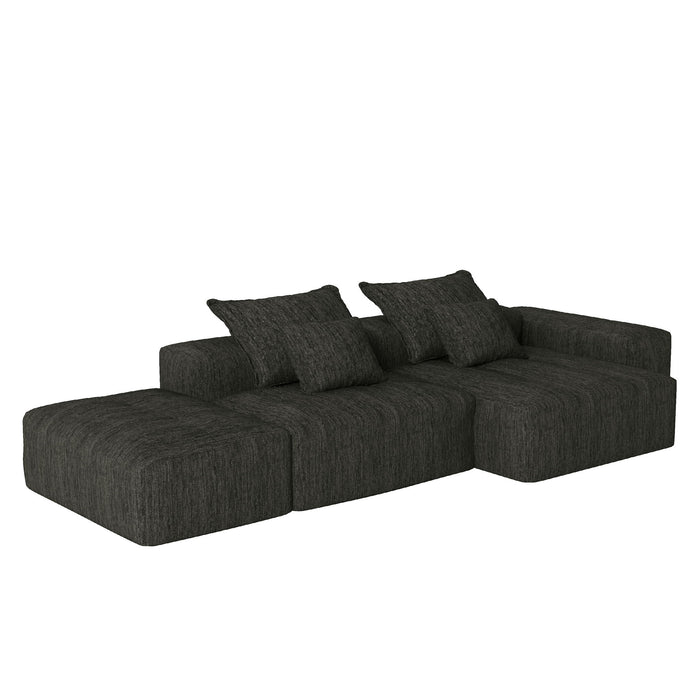 Modern Oversized Diy Combination, Modular Sectional Sofa With Pillows