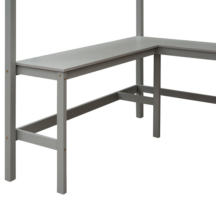 Loft Bed With Shelves With Desk