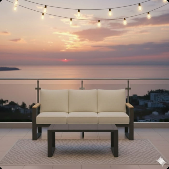 Modern Outdoor Sofa Set With Coffee Table